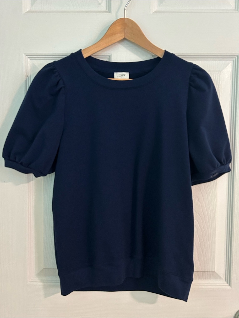 J. Crew Short-Sleeve Puff Sleeve Sweatshirt - Picture 2 of 5
